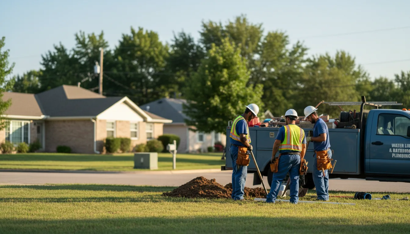Residential water line and bathroom plumbing service in Madison Heights, VA